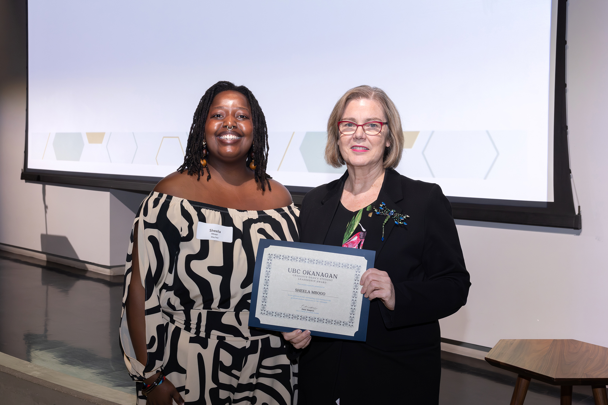 Sheela Mbogo, Master of Arts in Interdisciplinary Graduate Studies – Global Studies Theme student, is helping to improve graduate student life at UBC Okanagan.