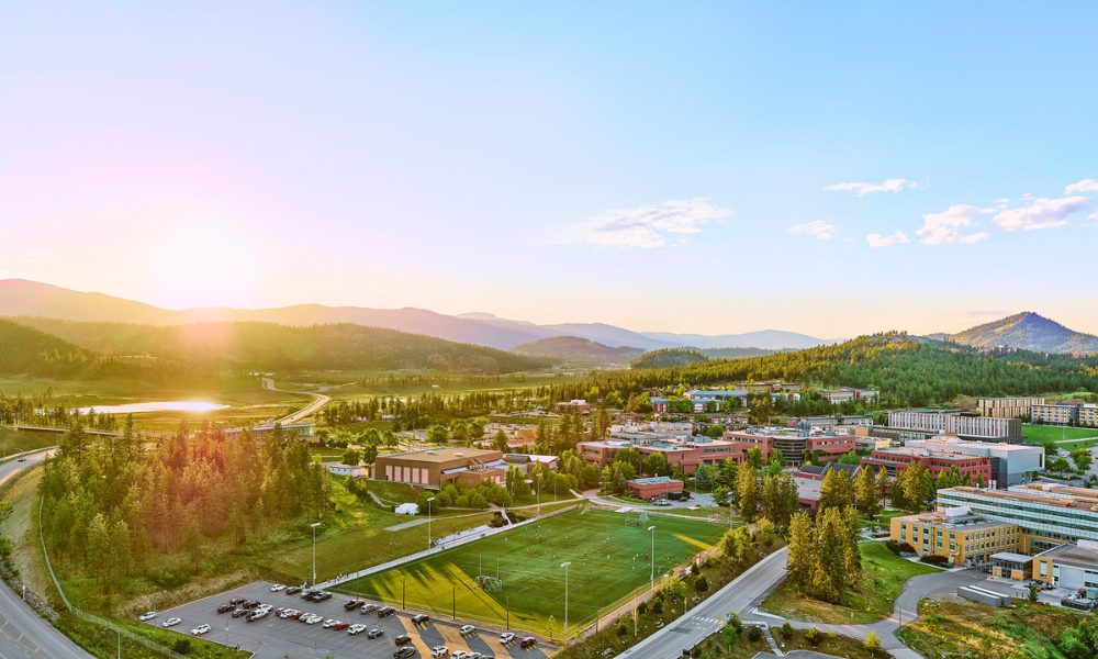 Aerial view of UBC Okanagan