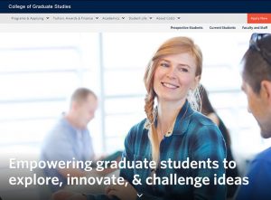 College of Graduate Studies relaunches web presence